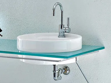TWIN SET 52 - Inset single round ceramic washbasin by Ceramica Flaminia - view 2